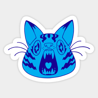 Sparkle Cat (blue) Sticker